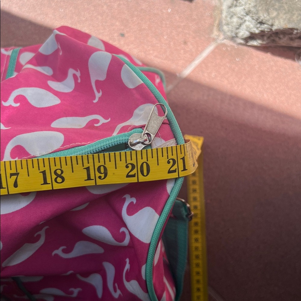 Pink and White Whale Print Duffel Bag‎ “GRAMMIE” - Picture 11 of 15